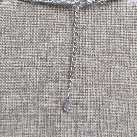 Ali-Khan necklace multi stand rhinestone ab beads silver tone - Picture 5 of 7